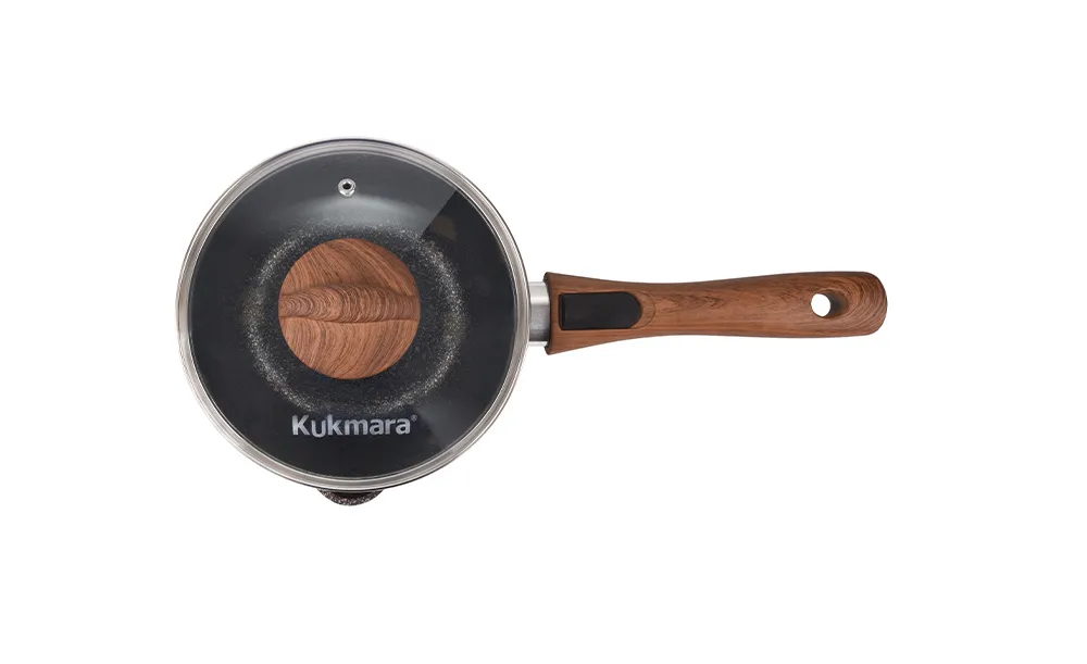 кгг0156а Ковш 1,5л с носиком со съёмной ручкой со стеклянной крышкой Granit Ultra (blue) 2 